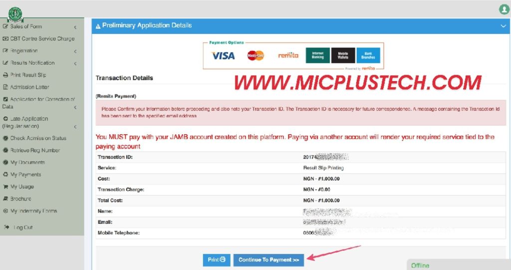 How To Print JAMB/UTME Original Result Slip For All Years [Updated]