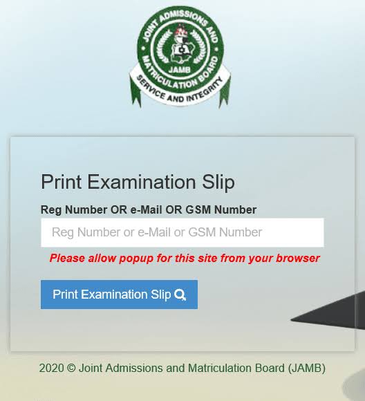 How To Reprint JAMB Slip For 2024 UTME Exam Via Jamb portal & Email